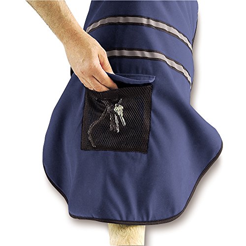 Casual Canine Fleece-Lined Reflective Dog Jacket For Safety, Blue - Medium #TOP6