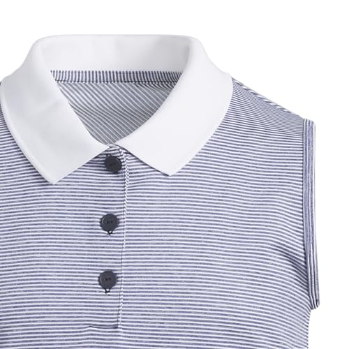 adidas Women's Ottoman Striped Sleeveless Polo Shirt3