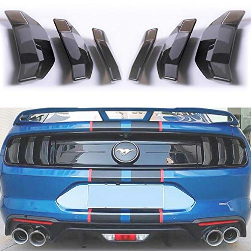 LucaSng Smoked Acrylic Tail Light Covers for Ford Mustang 2018-2020 Rear Taillight Blackout Protector Covers - 6 Pieces (US Stock)