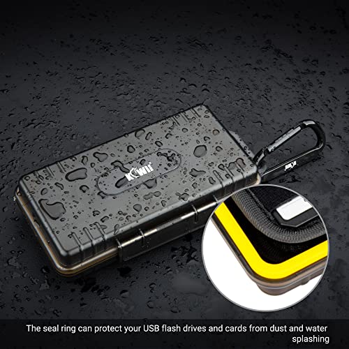 Durable Usb Flash Drive Case, Thumb Drive Organizer For 12 Usb A/Usb C Jump Drive, 24 Memory Card Sd Sdhc Sdxc Cfexpress Type A Card Case Holder, Water-Resistant And Shockproof #TOP4