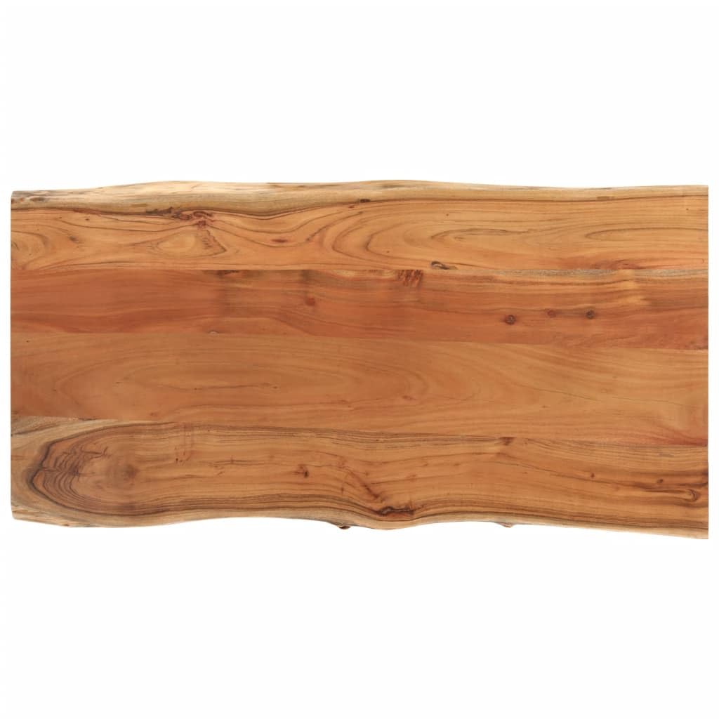 Dessus de table 80x40x2,5 cm rectangulaire bois massif acacia