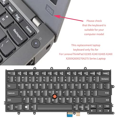 Clavier ordinateur ThinkPad X250 robuste avec trackpoint et disposition US - 4