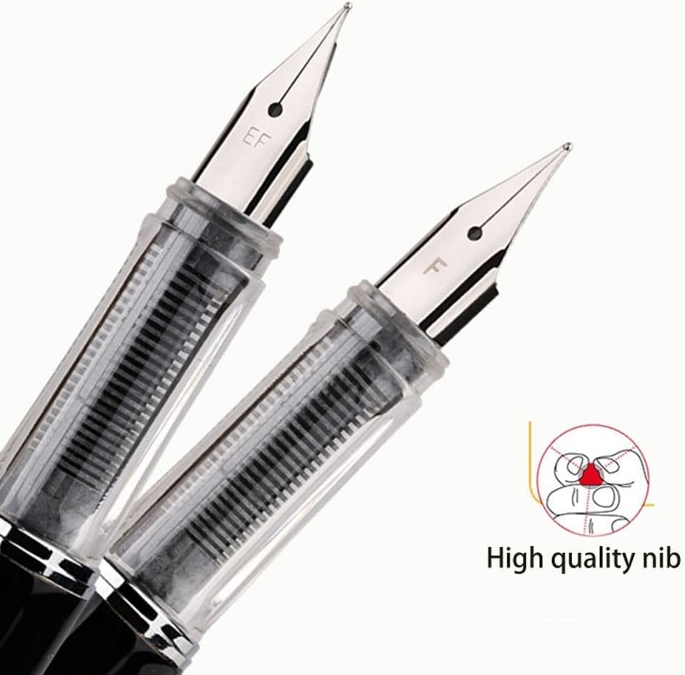 Pluma estilográfica Plumas Pluma estilográfica de lujo Pluma estilográfica portátil Pluma de caligrafía con relleno de pistón Apto for oficina ejecutiva Pluma de cumpleaños profesional (Color :