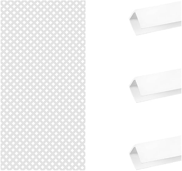 Pack Instalación Celosía PVC 18 Mm + 3 Perfiles Blanco 1x2 M - 1