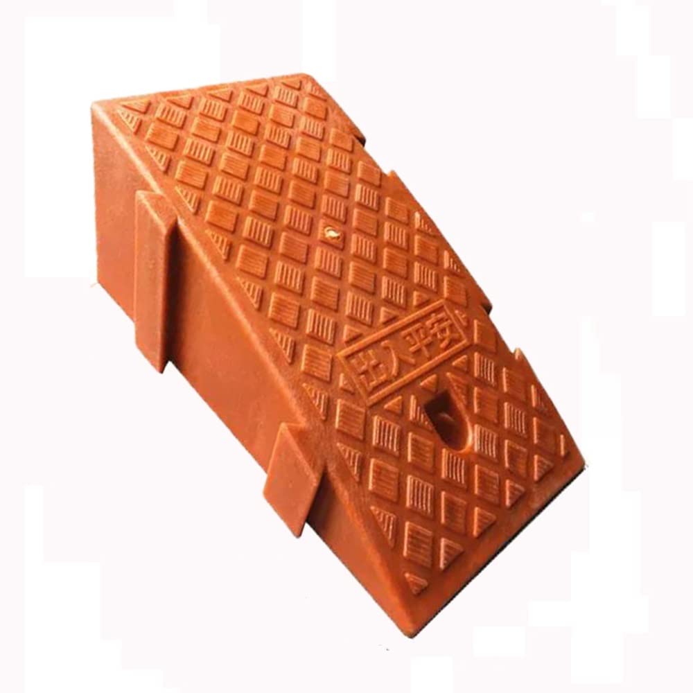 FREAZE Rampa del Cordolo in Plastica Portatile, Rampa di Accesso Leggere, Altezza 16cm 19cm, Rampe di Soglia Antiscivolo Carico Elevato per Sedie A Rotelle Moto Bici (Color : Orange, Size : 25x40x16