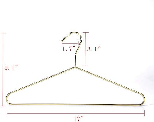 Miniatura 6 de Perchas de metal modernas de alta resistencia de calidad dorada  Percha compacta fina para ropa  Perchas de metal recubierto para armario  Percha