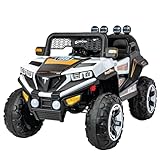 Zippy Toys, Carro Elétrico UTV 4X2 12V com Controle Remoto, Branco