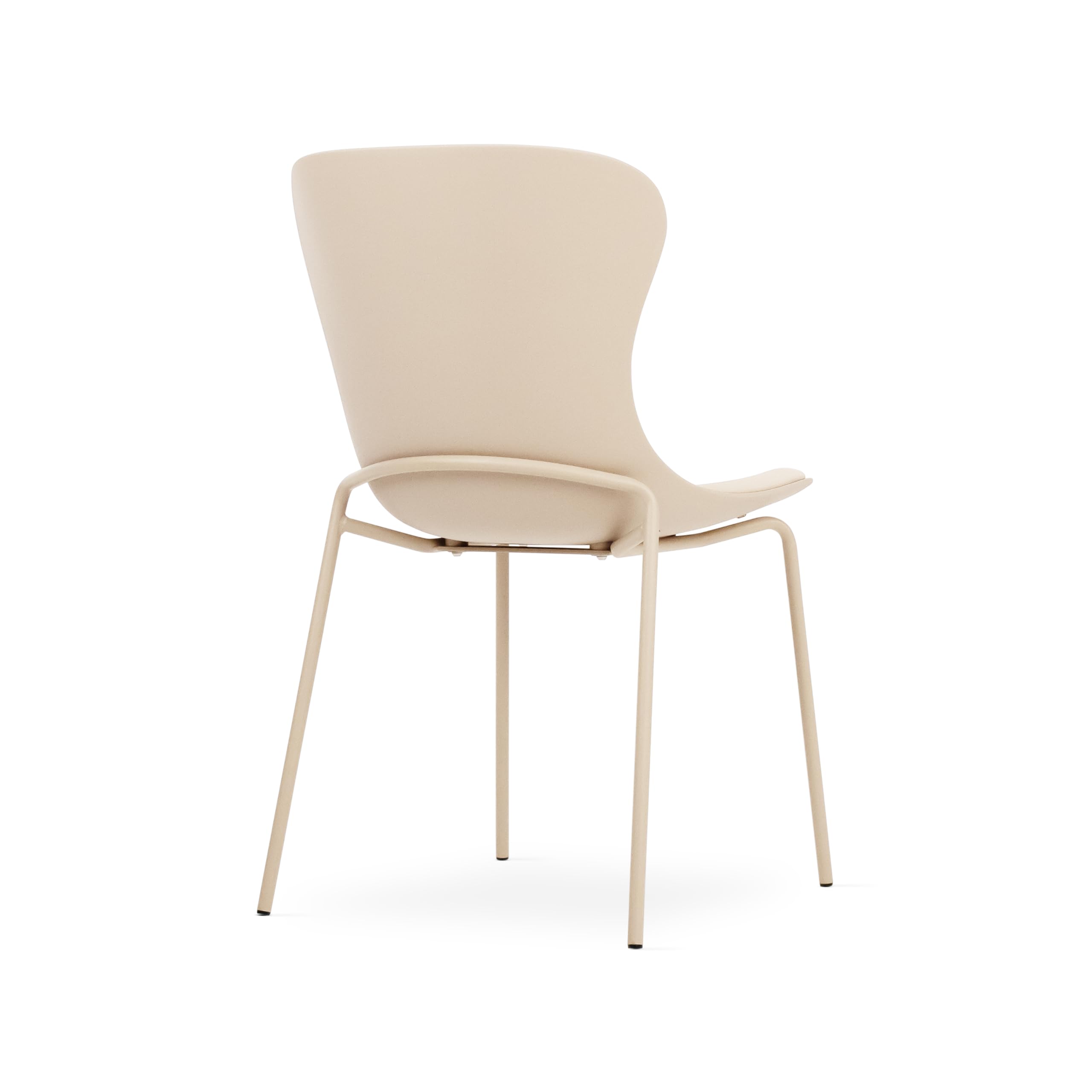 Mobili Fiver, Sedie Zoe, set da 2, Beige, Polipropilene, Sedie Moderne per Cucina, Soggiorno