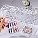 Udefineit 27PCS Press on Nail Boxes with 5M Nail Tape, Clear Acrylic Nail Display Box for Storage Nail Tips Press on Container Plastic Empty Packaging Boxes for Nail Art Home Beauty Salon