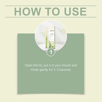 Natural Lung Support Diffuser Pen with Mullein, Thyme & Mint 600 Uses for Clear Breathing
