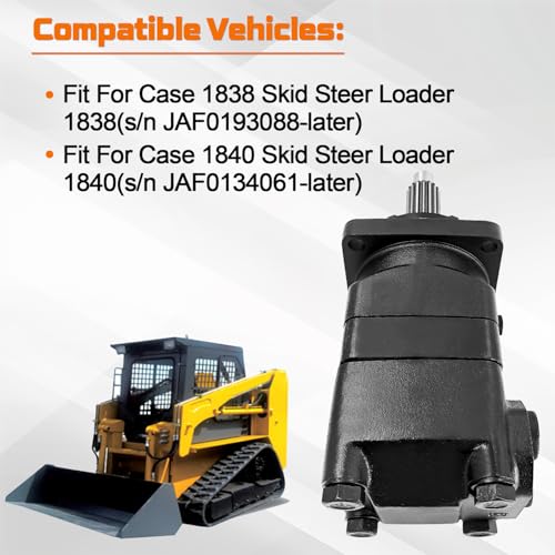 Image of 230459A1 Hydraulic Motor Compatible with Case Skid Steer Loader 1838 1840 Replaces 141387A2