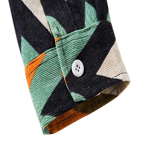 Klassiek overhemd met enkele rij knopen voor heren, dagelijks casual, veelzijdig losvallend groot formaat top met lange mouwen - Afbeelding 5