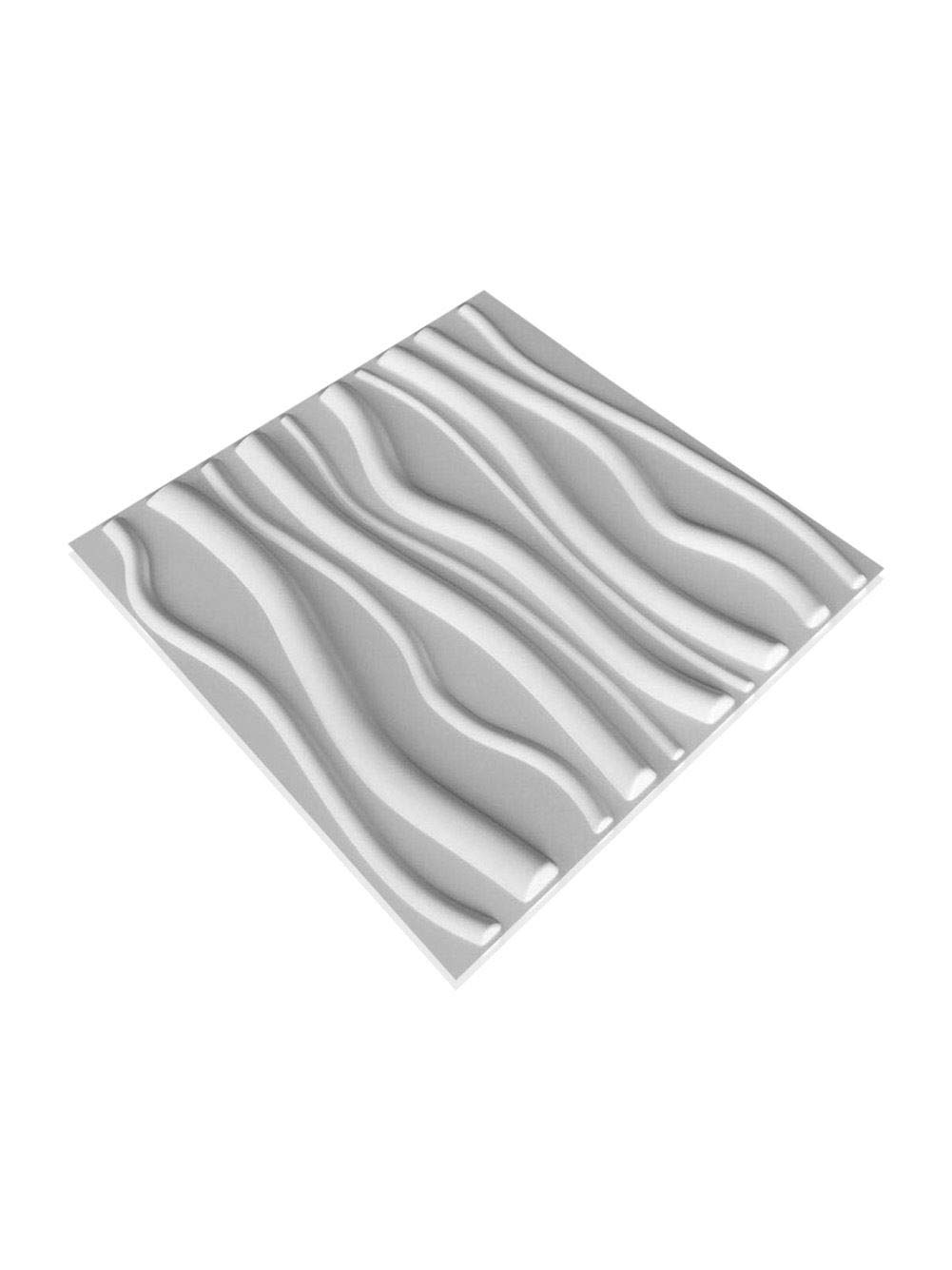 PVC 3D Wall Panel Decorative Wall Ceiling Tiles Cladding Wallpaper Waterproof Waves (03)