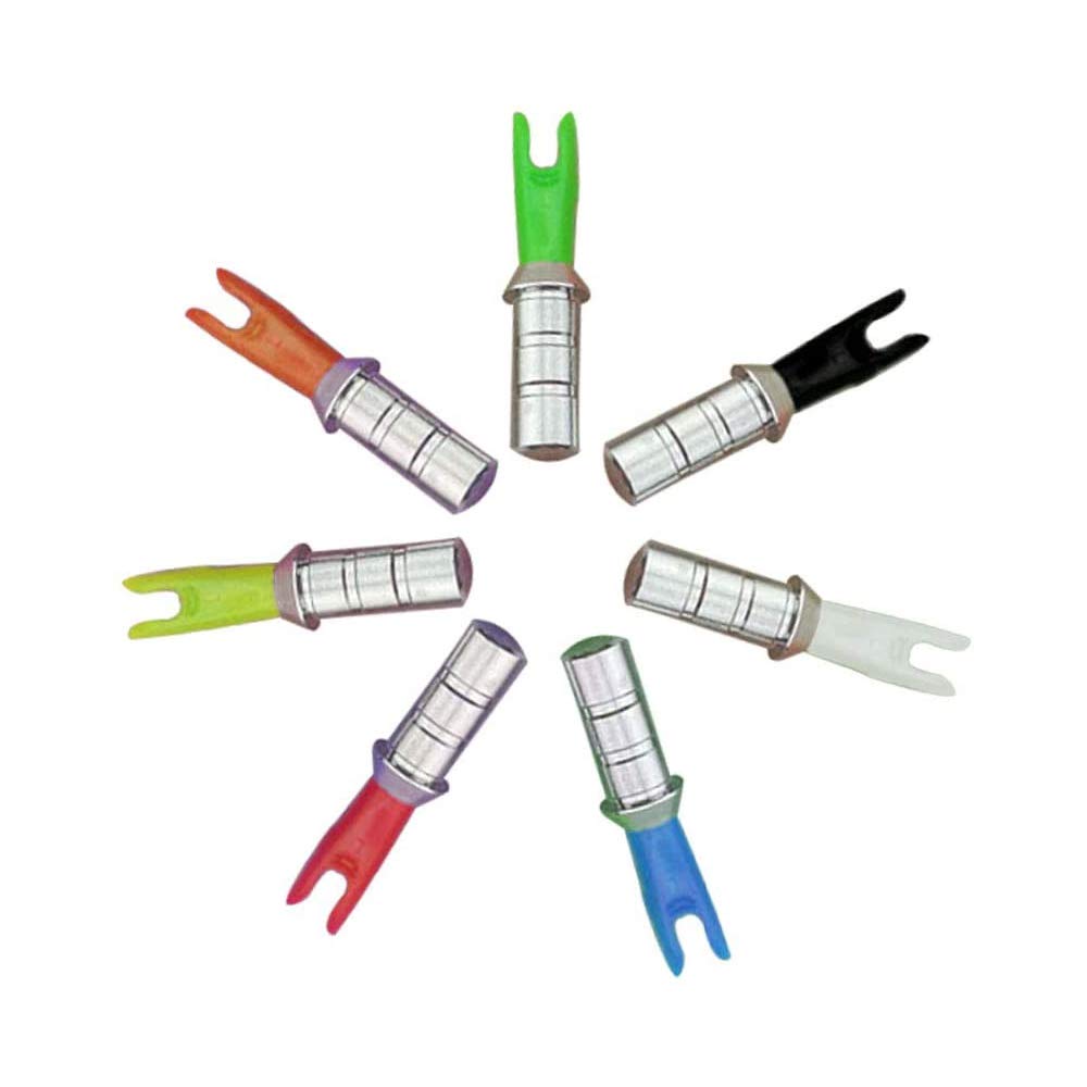 50pcs Tiro con L'Arco Cocche di Freccia con Chiodo di Protezioni in Alluminio Cocche Pin Connettore per Albero di Freccia ID 4.2mm 6.0mm 6.2mm