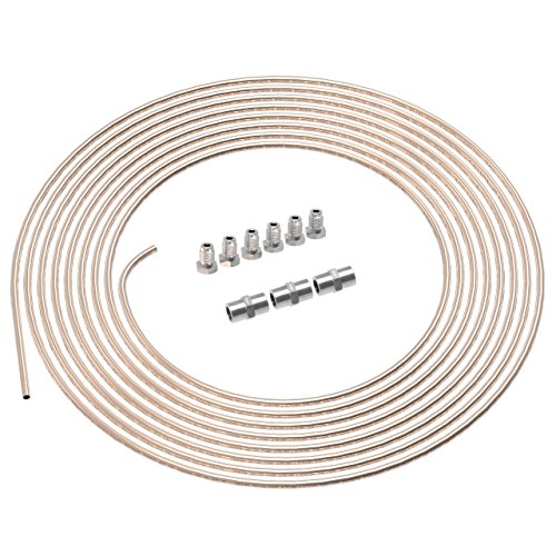 2m Tuyau de Frein Ø 4,75 mm en Cuivre Cupro Nickel + 6 raccords mâles + 3 Connecteurs femelles M10 x 1 DIN 74 234 Kit Freinage 3/16