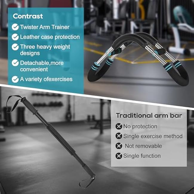 Twister Arm Trainer, 40-100lb Adjustable Chest Workout Equipment for Home & Gym. Portable Detachable Design, Adjustable Twister Arm Chest Exerciser, Easily Meet Your Diverse Exercise Needs.