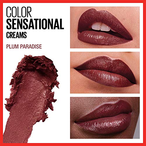 Maybelline Color Sensational Lipstick, Lip Makeup, Cream Finish, Hydrating Lipstick, Plum Paradise, Wine Plum ,1 Count - Image 4