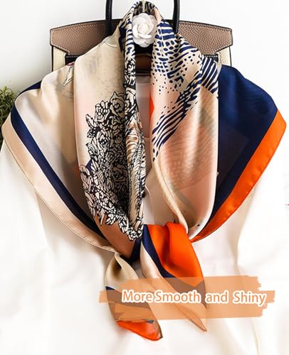 Clysoru Scarfs For Women Vibrant Colors Scarves Lightweight And Silky Square Scarf 27.5 * 27.5 in4