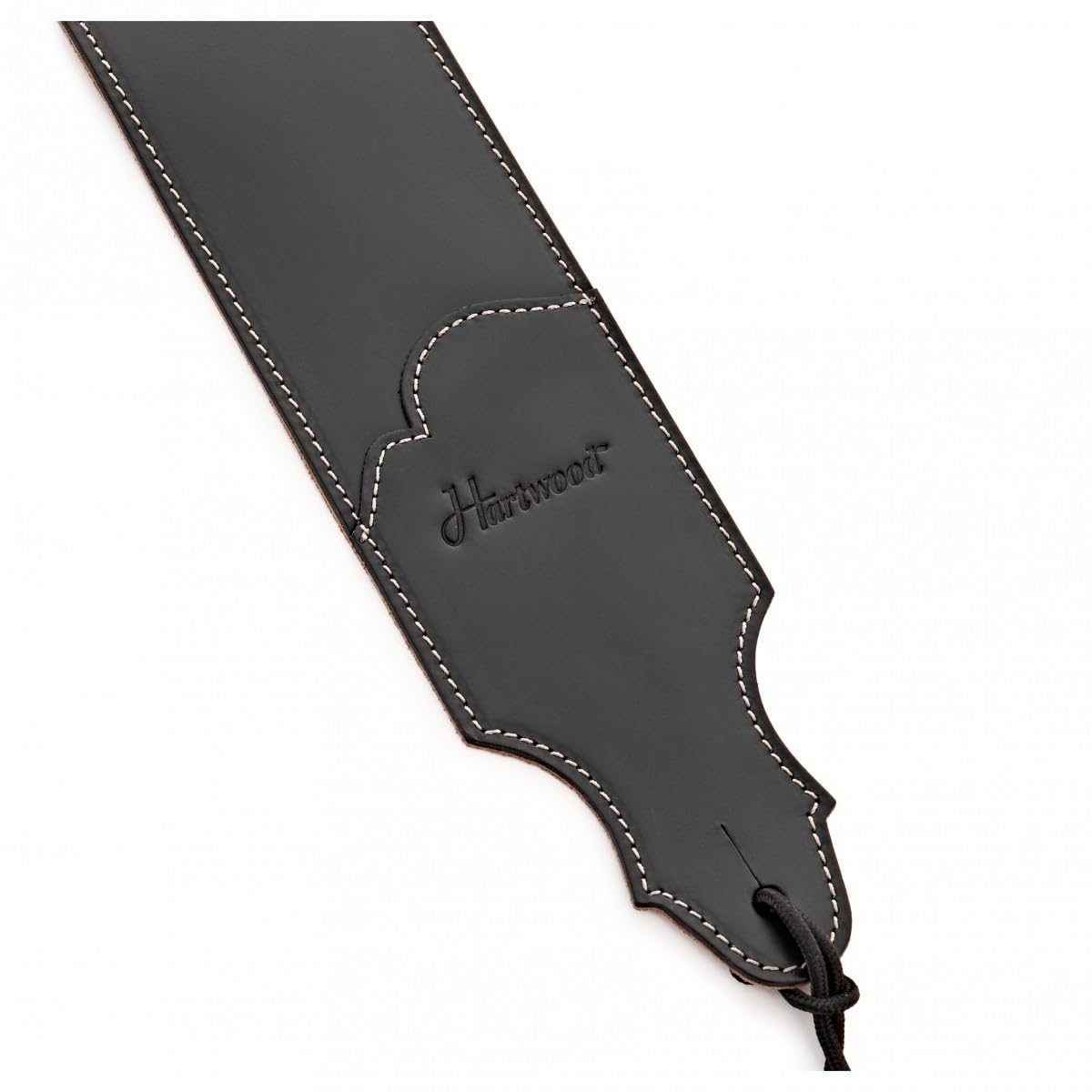 Hartwood Correa de Guitarra de Cuero Italiano, Negro