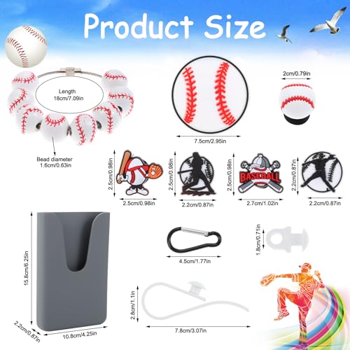 DSLONG Bogg Bag Accessories Summer Beach Themed Rubber Decorative Insert Charms 6Pcs Keychain Hooks Accessories 14-16mm2