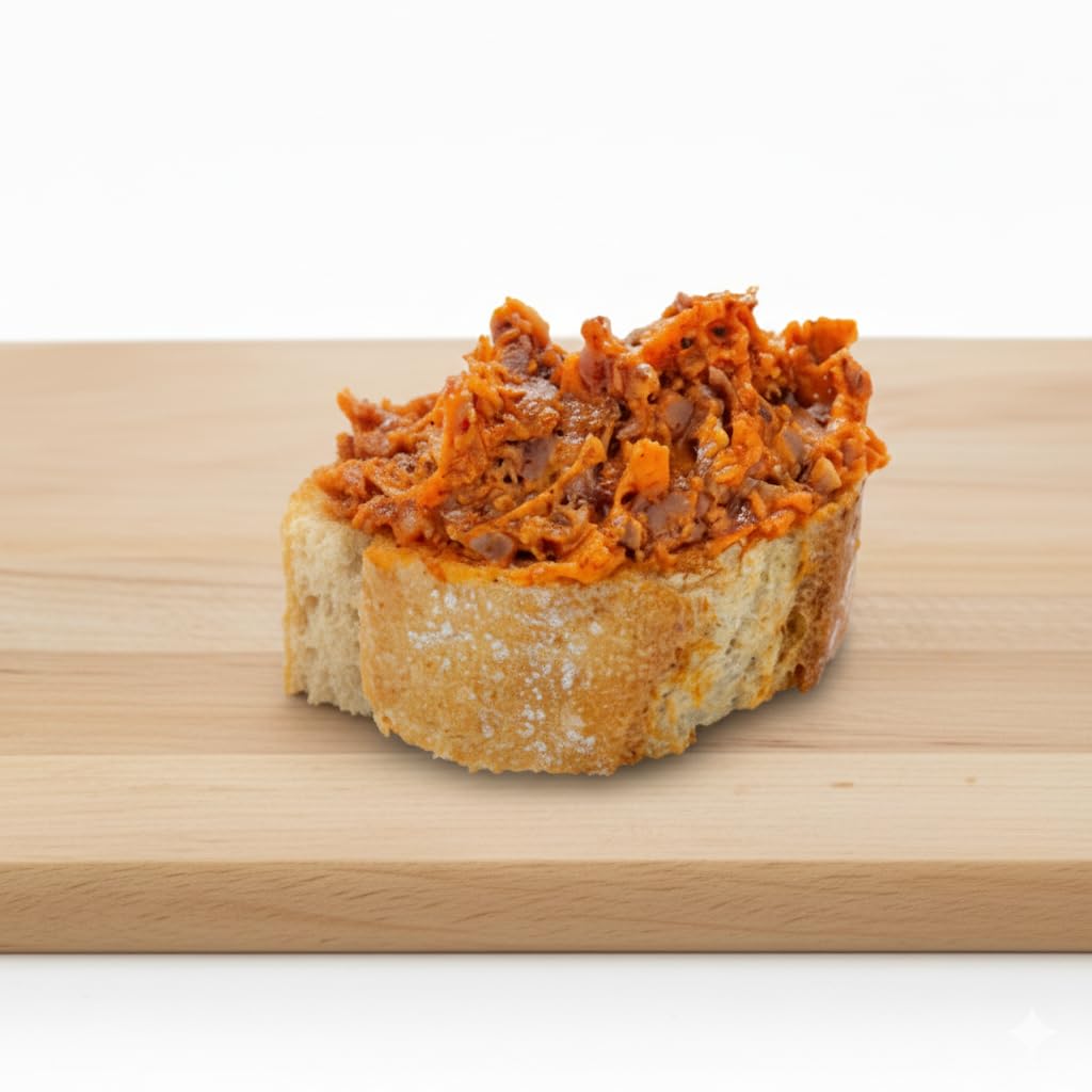 Zurrapa de Lomo Roja 500g – Manteca Ibérica – Receta Tradicional Serranía de Ronda – Sin Gluten – Untable | artesana para tostadas desayuno aperitivo pimentón especias carne fundente