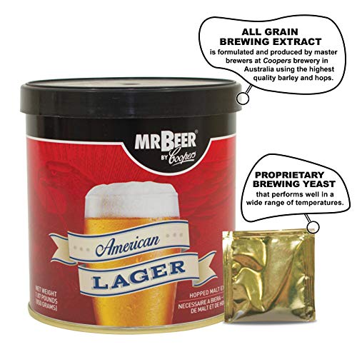 Mr. Beer American Lager Beer Refill Kit, 2 Gallons
