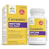 Terry Naturally Curamin Nighttime - Curcumin & DLPA Capsule Supplement - Non-GMO Supplement to Support Healthy Sleep & Relaxation - Herbal Supplement with Melatonin - 60 Capsules