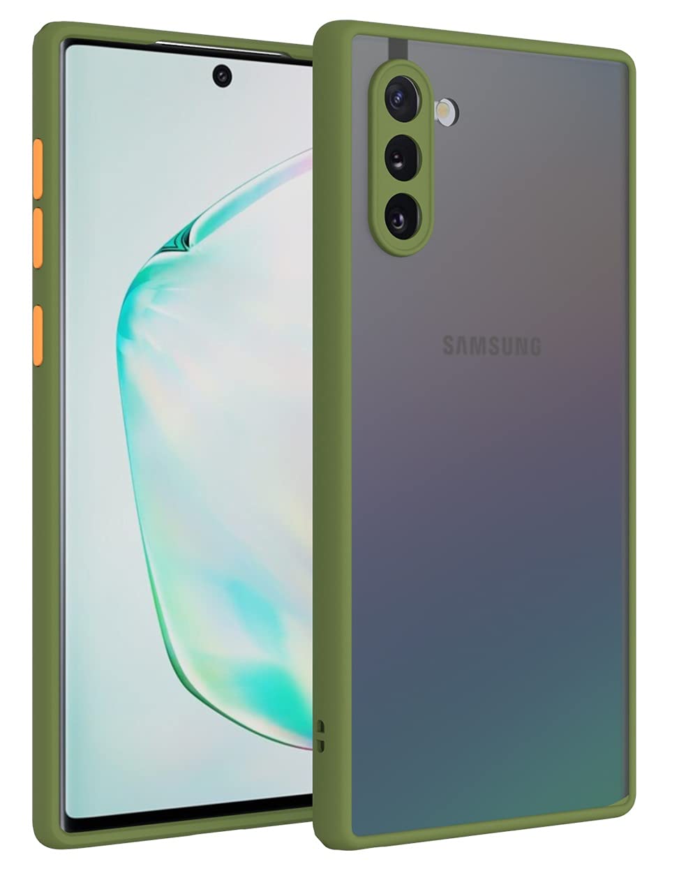 Glasgow Back Cover for Samsung Galaxy Note 10 Matte Finish Translucent Back Case Cover (Camera Protection) - Green (B09C27VQVB) Amazon Price History, Amazon Price Tracker