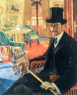 Peinture à l'huile Izsak Perlmutter idéal pour la décoration murale d'un salon ou d'un bureau