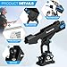 PLUSINNO 2 in 1 Fishing Rod Holders for Boat, Kayak Rod Holder, Fishing Pole Holders for Track Mount / Deck Mount, Fish Gear with Rod Protective Strap, Fishing Accessories & Gifts