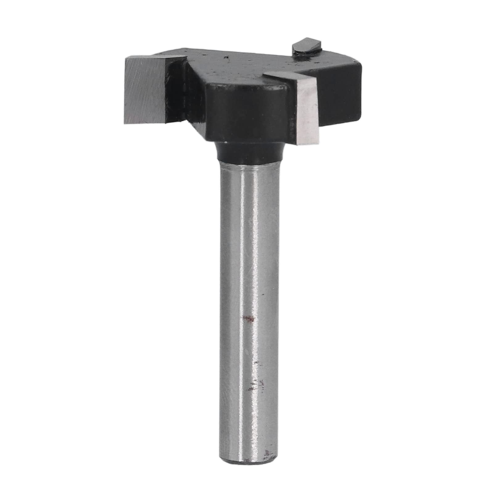 TIKATARER Surfacing Router Bit, 6mm Shank 3-Flute Alloy & Carbon Steel Wood Planing Bit Slab Flattening Router Bit 24mm Cutter Head Slab Flattening Milling Cutter for Woodworking CNC
