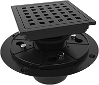 WEBANG 4 Inch Square Shower Drain Matte Black - Removable Quadrato Grate, SUS304 Stainless Steel, Watermark CUPC Certified