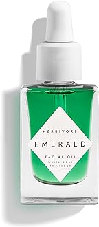 HERBIVORE Emerald Facial Oil | Calming & Soothing for Stressed Skin | Deeply Hydrating with Squalane & Ashwagandha, Safe for Blemish Prone Skin, Vegan