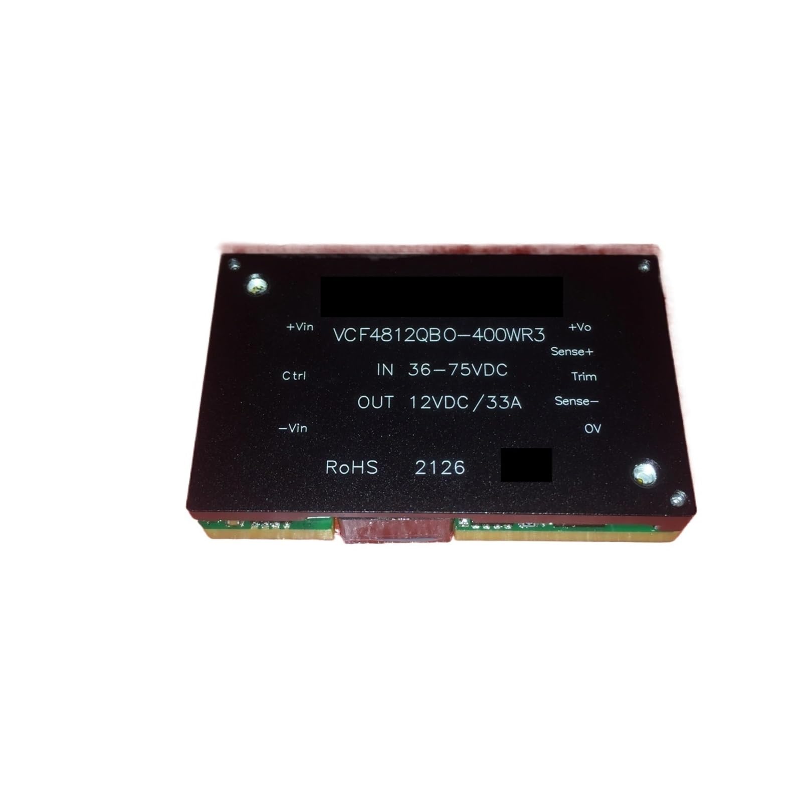 Module d'alimentation CC-CC VCF4815QBO-400WR3 de 400W pour régulation de tension stable