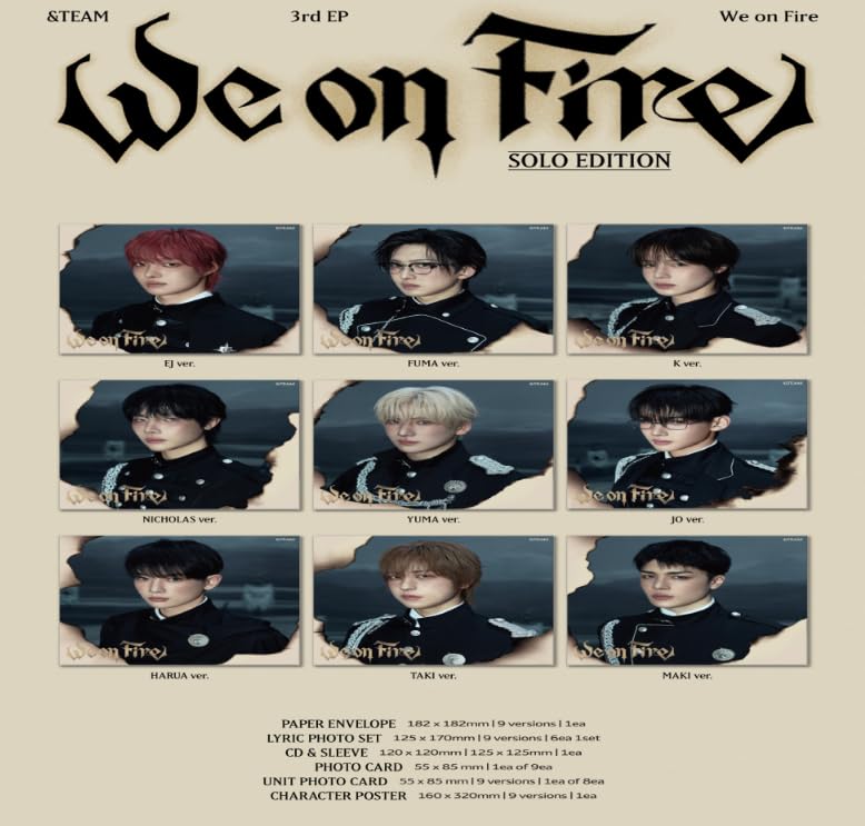 Amazon.co.jp: [ SOLO EDITION ] &TEAM - 3rd EP [ We on Fire ] 韓国