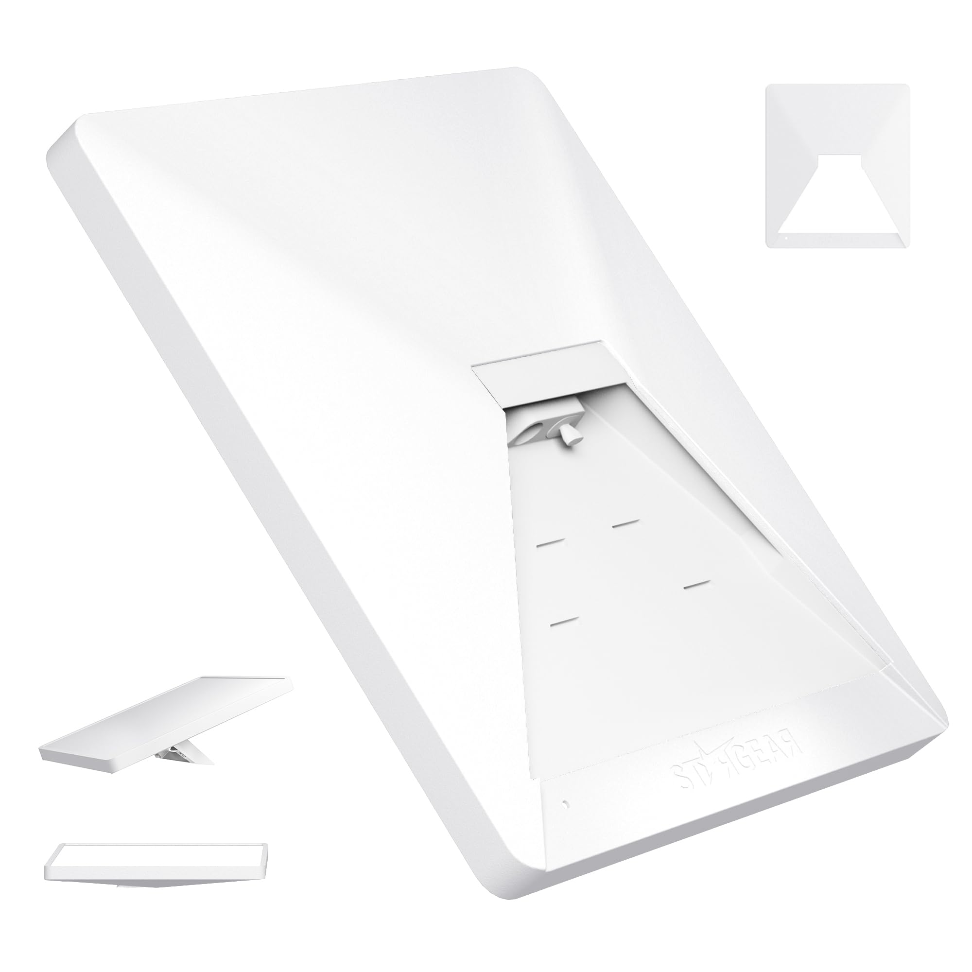 Starlink Mini Case, Starlink Mini Protective Cover Liquid Silicone Case for Starlink Satellite Dish, Accessories for Starlinks Portable Protective Cover Shell with Black Sticker, White