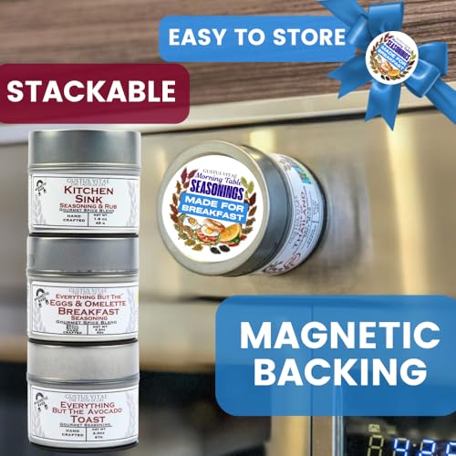 Made for Breakfast: The Morning Table Seasonings | Gift Packaged Set of 3 Spice Blends | All Natural, Non GMO | Gourmet Infused Spice & Herb Blends | Small Batch, Hand Made | Made in USA | No Artificial Ingredients, Authentic Breakfast Flavors | GLP-1 Friendly | Artisanal Seasoning Gift Pack | Sustainably Sourced, Ultra Premium | Gustus Vitae | All Occasion Gift