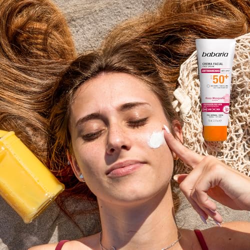Miniatura 5 de Babaria Protector Solar Facial SPF50+ Antimanchas con Rosa Mosqueta 75 ml – Antiarrugas, Hidratante y Coral Friendly - Crema Solar Facial 50 Mujer