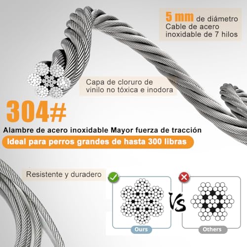 Correa para perro de metal 24 Imagen adicional