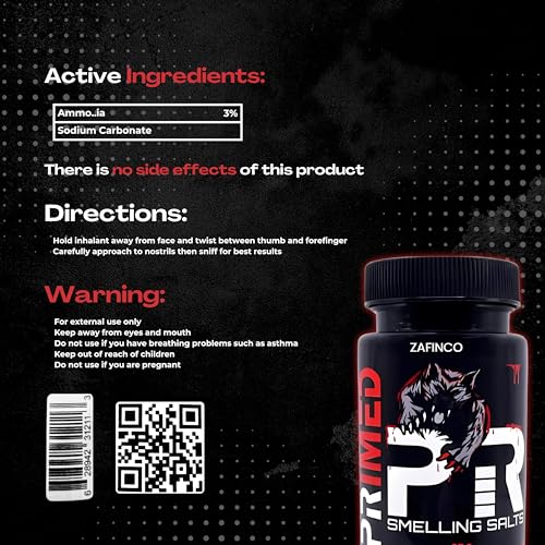 Sais de cheiro para atletas – Inalantes potentes de amm*onia para energia instantânea, foco e potênc