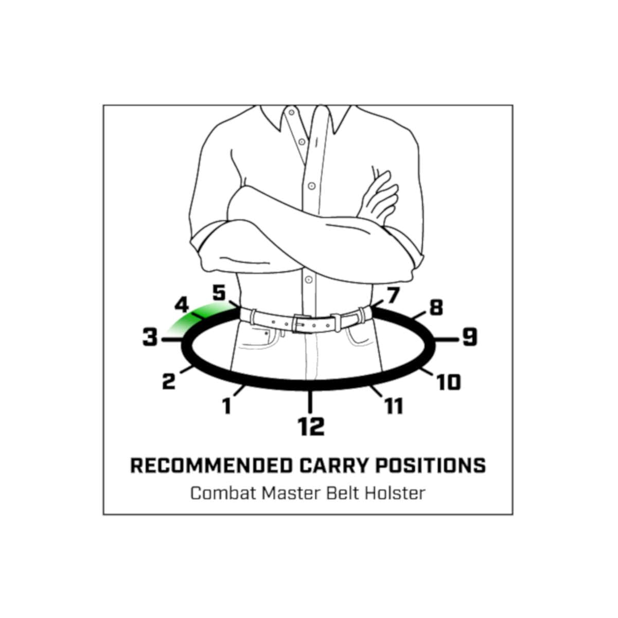 Galco Combat Master Belt Holster for 1911 5-Inch Colt, Kimber, para, Springfield