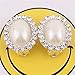 Bridal Rhinestone Simulated Pearl Shape Clip on Earrings for Women Charm No Hole Ear Clip (pearl)