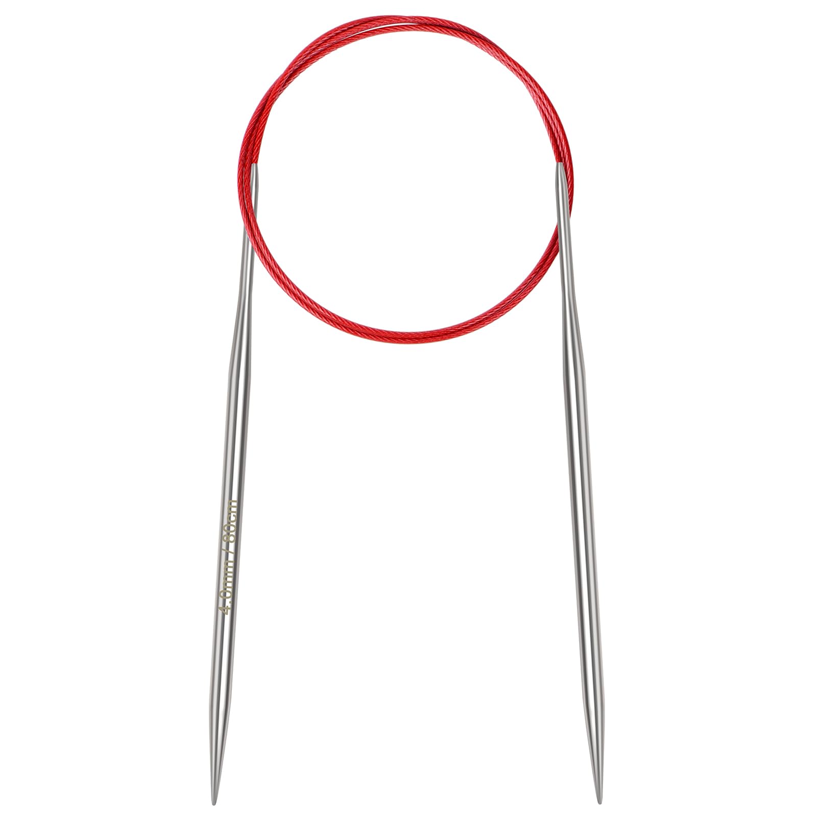 Aeelike 4mm Circular Knitting Needles 80cm