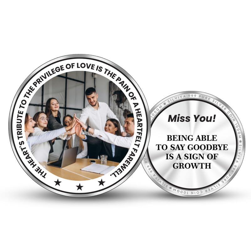 BIS Hallmarked Personalized "Farewell" 999 Pure Silver Coin (10g, 20g, 50g, 100g) - Round Shape - Goodbye Gift for Colleague - Boss - Employee - Retirement - Office Gift - With Certificate-image-22