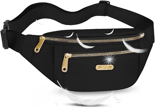 IFTHGIO Fanny Pack Sac Ceinture Randonnée Noir Sac Banane