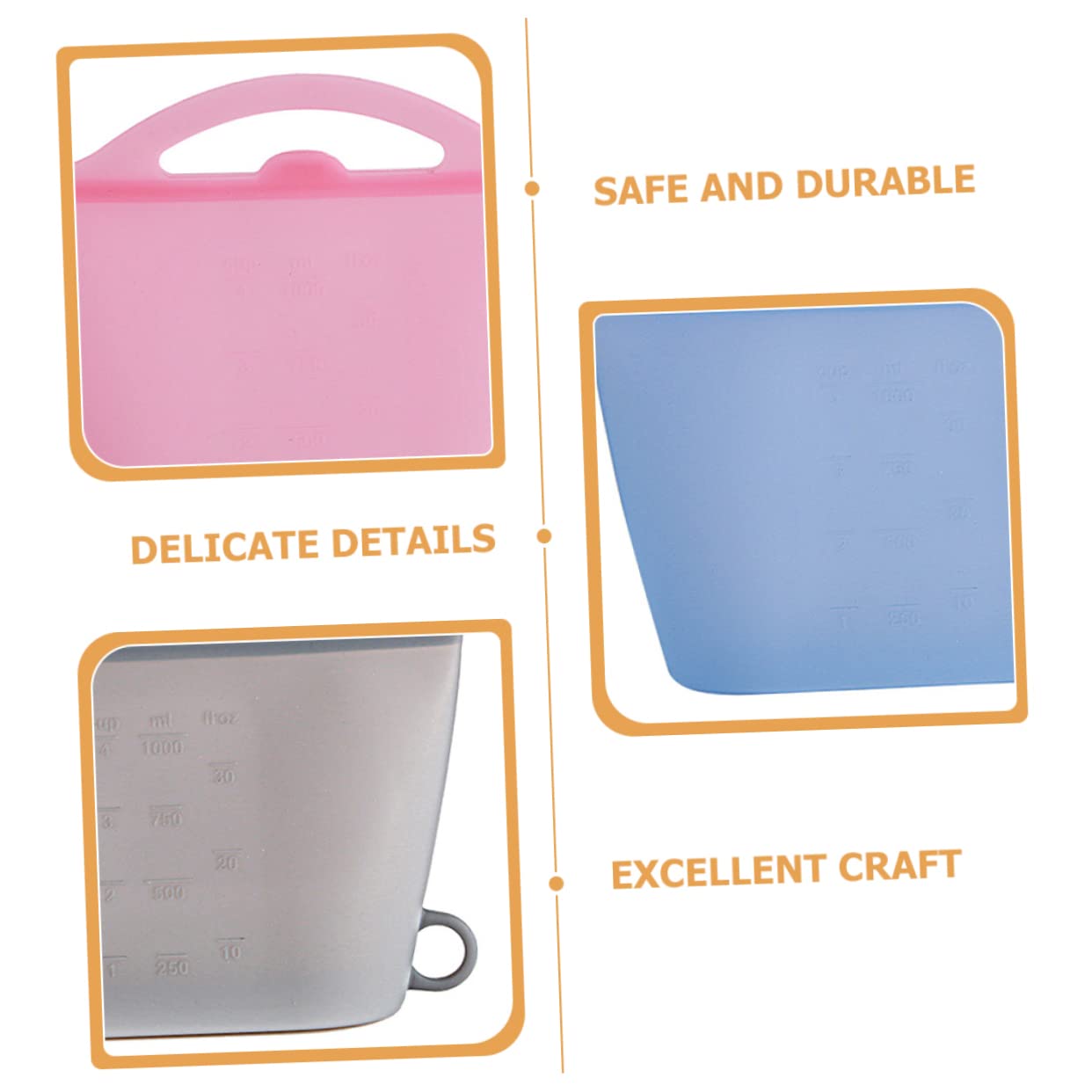 MAGICLULU Bolsas de Silicona para Alimentos 4 Piezas 1000ml Reutilizables | Cierre Hermético, Silicona de Grado Alimentario, Aptas para Congelación y Conservación, Formato Práctico