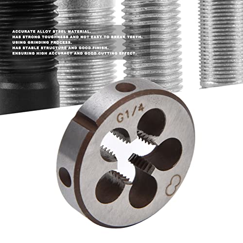 Gewindeschneideisen, genaue G1/4 Gewindeschneideisen mit starker Zähigkeit, 5 Chiplöcher zum Austausch
