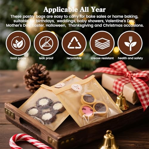 Save 50% - HONKID 100 Pack Cookie Bags with Seal Stickers - Image 6