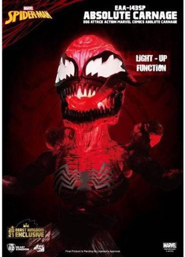 Beast Kingdom Marvel Comics: Absolute Carnage EAA-143SP Egg Attack Special Edition Action Figure, Multicolor