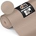 Gorilla Grip Ribbed Top Drawer and Shelf Liner, Non Adhesive Roll, 12 Inch x 20 FT, Durable and Strong, Grip Liners for Drawers, Shelves, Kitchen Cabinets, Storage and Kitchens, Beige Opaque Ribbed